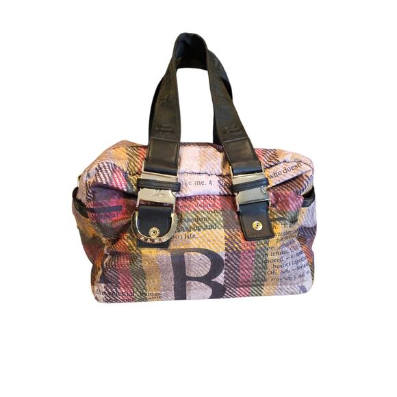 Gwen Stefani L.A.M.B. LeSportsac Tote Shoulder Bag Purse Tattoo Donegal Plaid - Picture 2 of 16